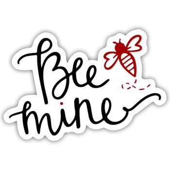 Romantic Valentine's Day Designs Give Love - Sticker size S (10 x 10 cm) - white matte - Front