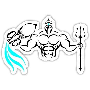 Alpha Aquarius Deluxe - Sticker Größe S (10 x 10 cm) - Mattweiß - Vorne