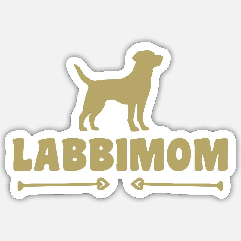 Labrador - Sticker taille S (10 x 10 cm) - blanc mat