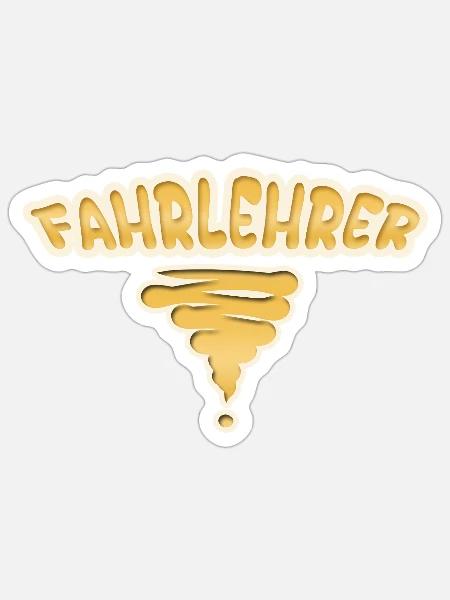 Geschenk für Fahrlehrer - Sticker Größe S (10 x 10 cm) - Mattweiß