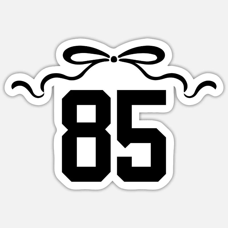 Number 85 Knot - 85th Anniversary - Sticker size S (10 x 10 cm) - white matte
