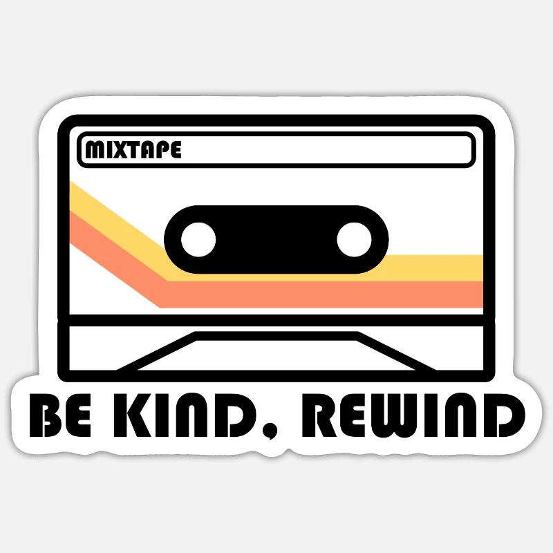 « Be Kind, Rewind » - Conception de 📼 bande Sticker taille S (10 x 10 cm)