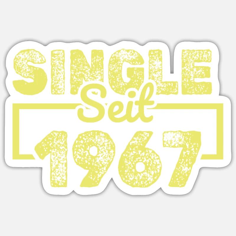 seit 1967 - Sticker Größe S (10 x 10 cm) - Mattweiß