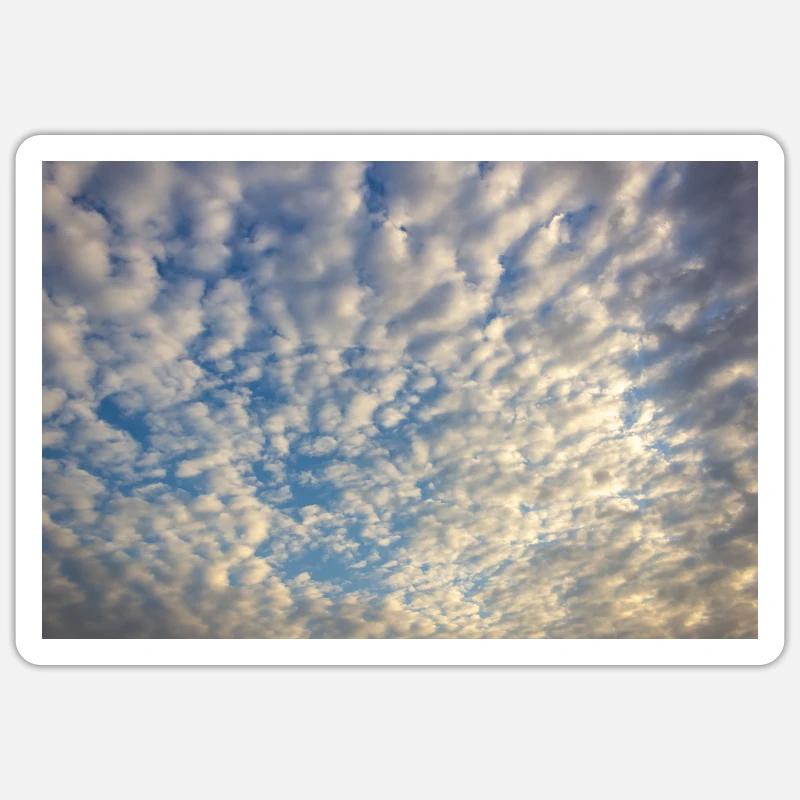 mer de nuages - Sticker taille S (10 x 10 cm) - blanc mat