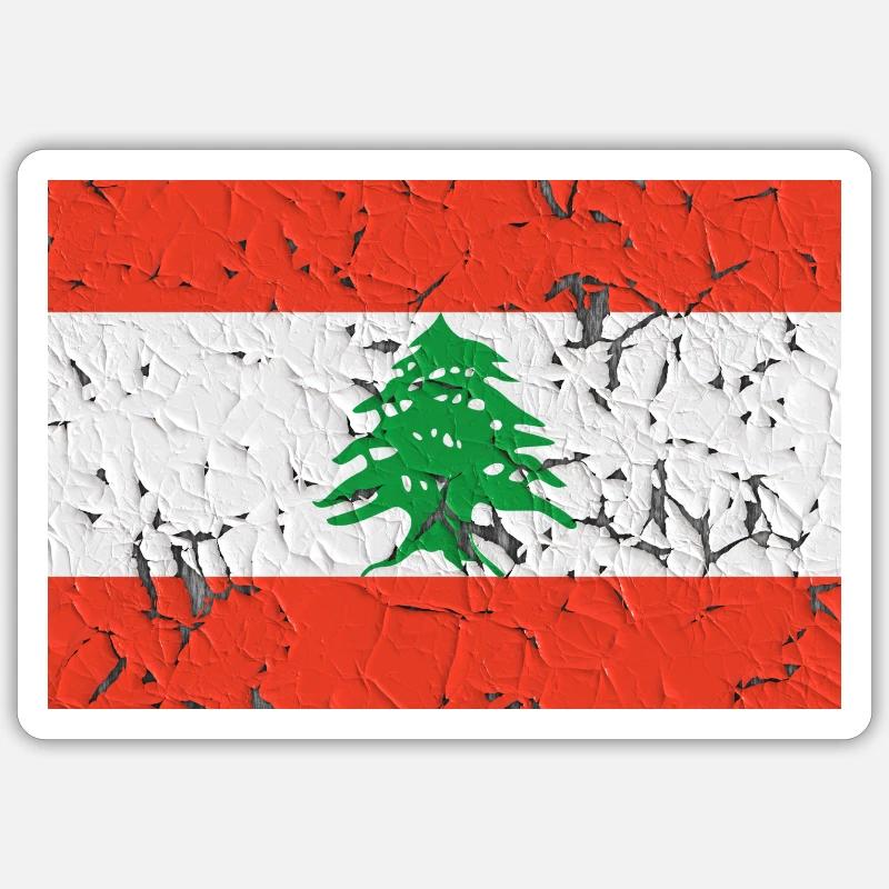 Libanon Libanon - Sticker Größe S (10 x 10 cm) - Mattweiß