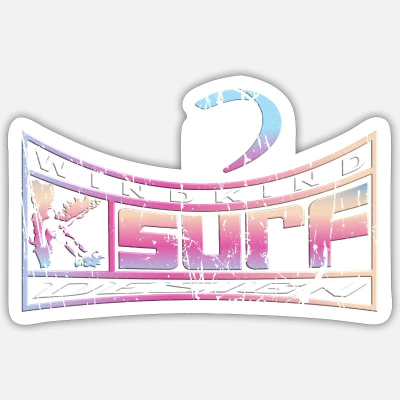 K Surf - Sticker taille S (10 x 10 cm) - blanc mat