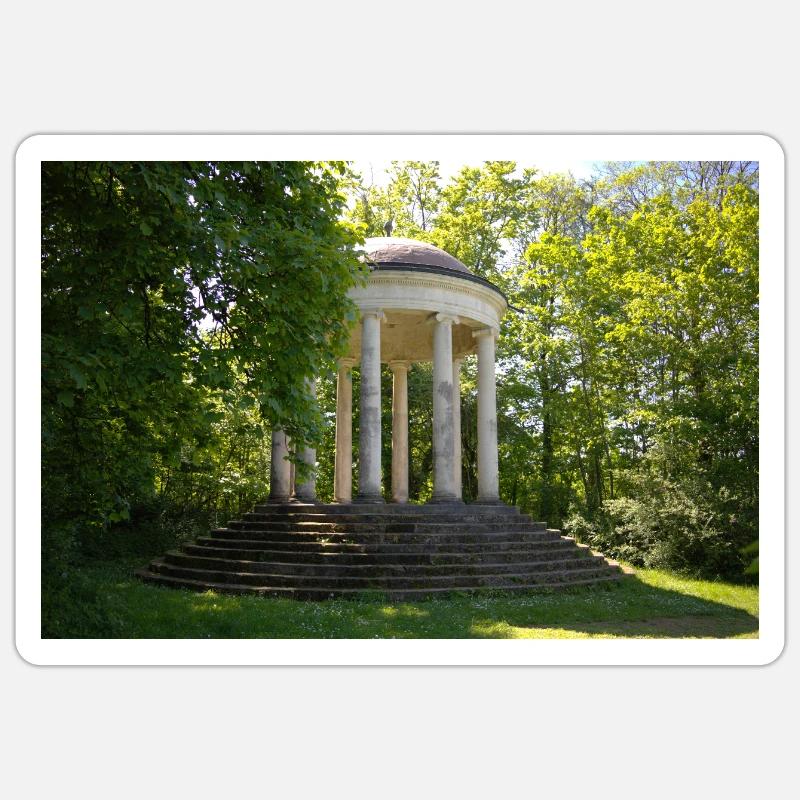 Pavillon - Sticker Größe S (10 x 10 cm) - Mattweiß