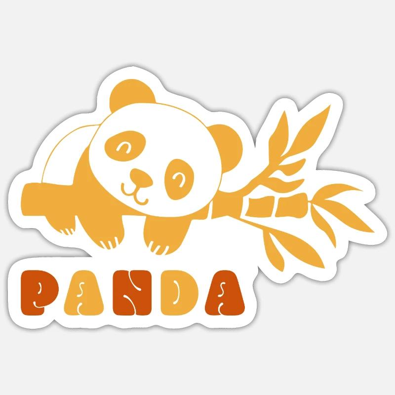 Geschenk Panda Bär Tier Funny Cute Geschenkidee Sticker Größe S (10 x 10 cm)