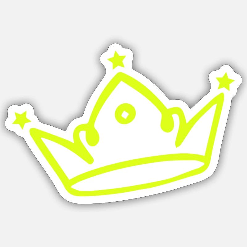 Couronne 1 - Sticker taille S (10 x 10 cm) - blanc mat