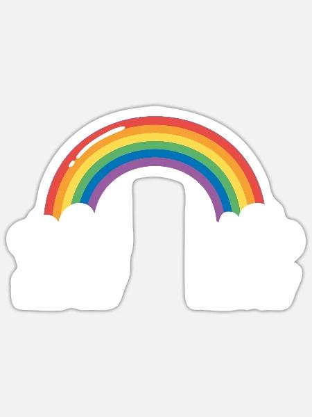 All Gay All Day - Sticker Größe S (10 x 10 cm) - Mattweiß