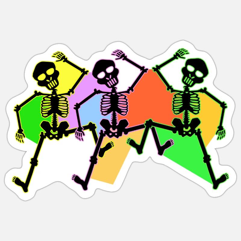 Danse - Sticker taille S (10 x 10 cm) - blanc mat