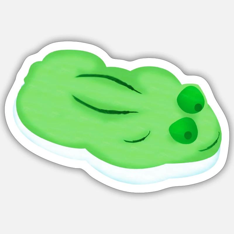Gummifrosch comic - Sticker Größe S (10 x 10 cm) - Mattweiß