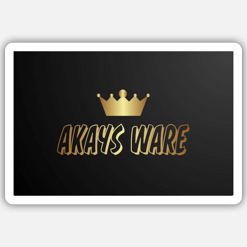 Akays Ware - Sticker Größe S (10 x 10 cm) - Mattweiß
