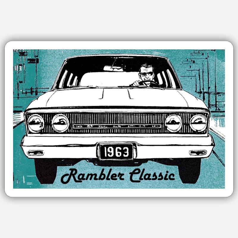 Rambler 1963 - Sticker Größe S (10 x 10 cm) - Mattweiß