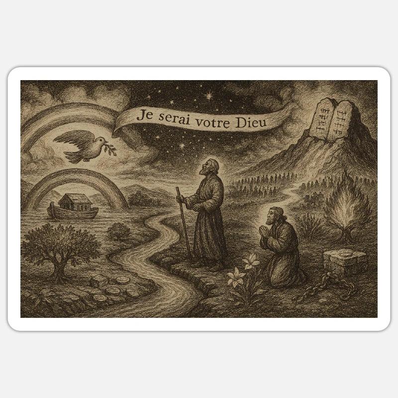 Ich werde dein Gott sein Sticker Größe S (10 x 10 cm)
