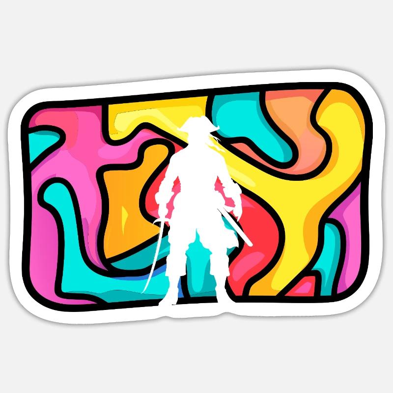 Piracy - Sticker size S (10 x 10 cm) - white matte