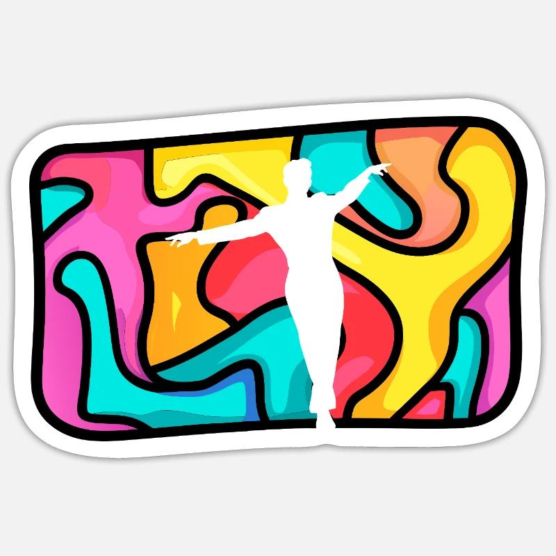 Danse Sport École de danse Sticker taille S (10 x 10 cm)