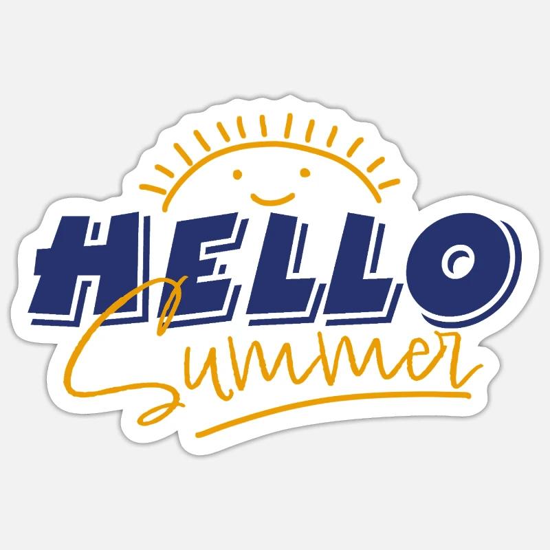 Hello summer Sticker size S (10 x 10 cm)