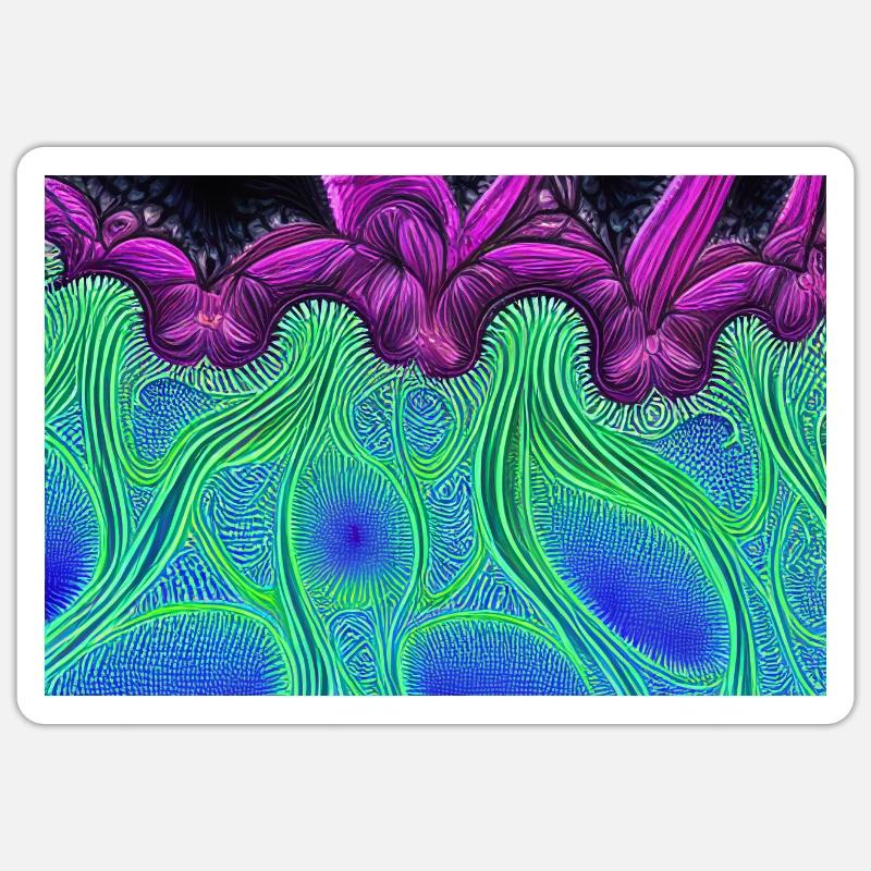 Luminous currents - Sticker size S (10 x 10 cm) - white matte