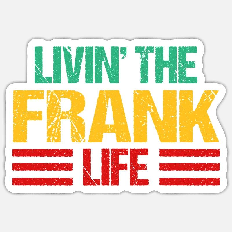 Frank - Sticker size S (10 x 10 cm) - white matte