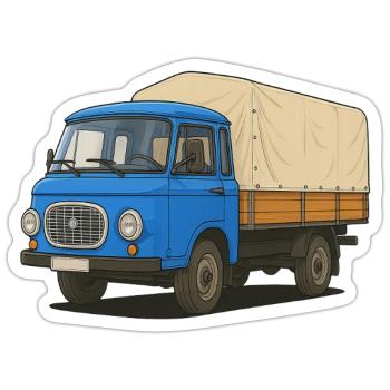 Plateau Est - Sticker taille S (10 x 10 cm) - blanc mat - Devant