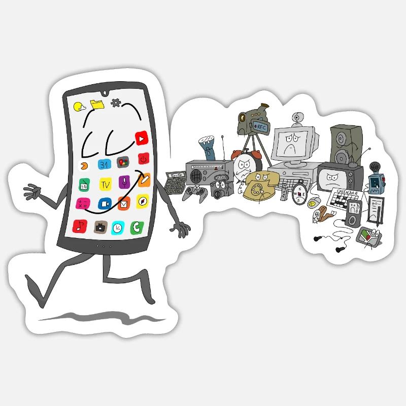 Neuzeit - Sticker Größe S (10 x 10 cm) - Mattweiß