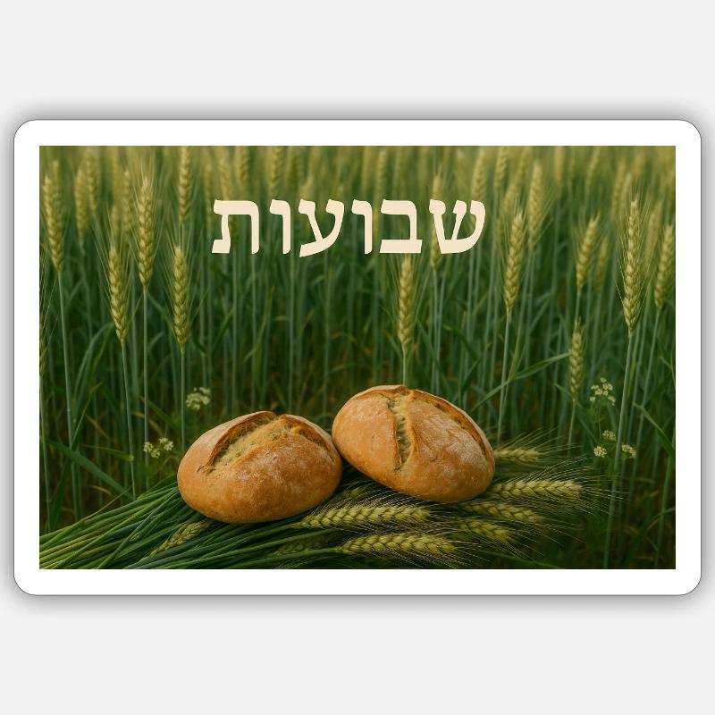 Schawuot - Sticker Größe S (10 x 10 cm) - Mattweiß