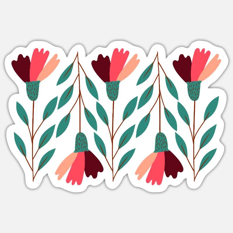 Le pouvoir des fleurs - Sticker taille S (10 x 10 cm) - blanc mat