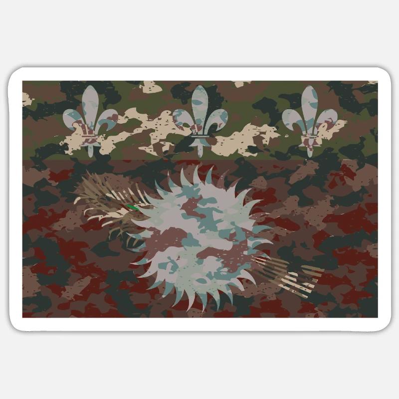 Drapeau Guadeloupe - Sticker taille S (10 x 10 cm) - blanc mat