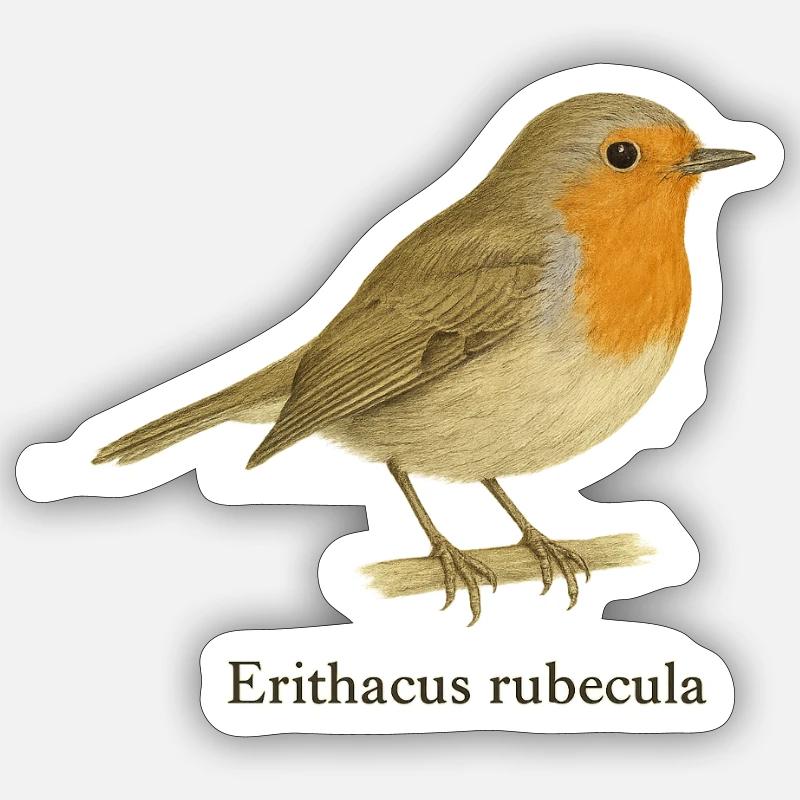 Rotkehlchen Sticker Größe S (10 x 10 cm)