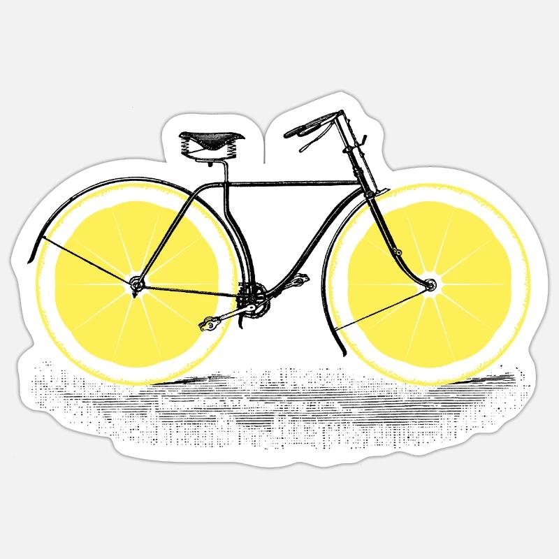 Cycle des agrumes - Sticker taille S (10 x 10 cm) - blanc mat