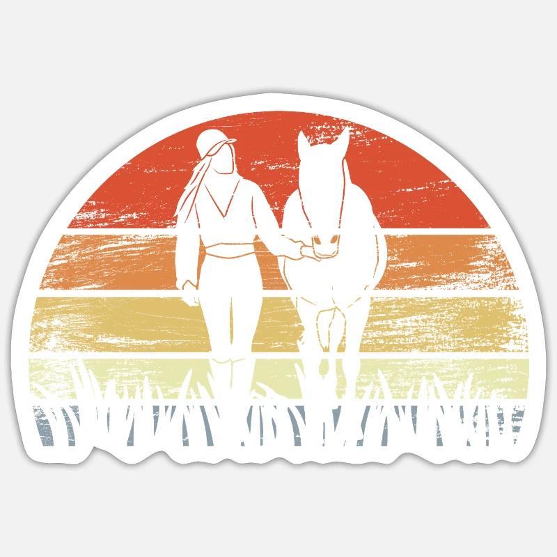 Cavalier d’époque - Sticker taille S (10 x 10 cm) - blanc mat
