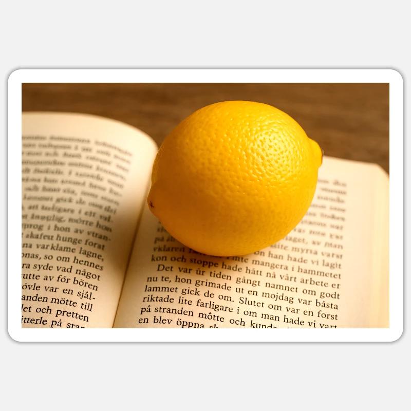 Beech and lemon - Sticker size S (10 x 10 cm) - white matte