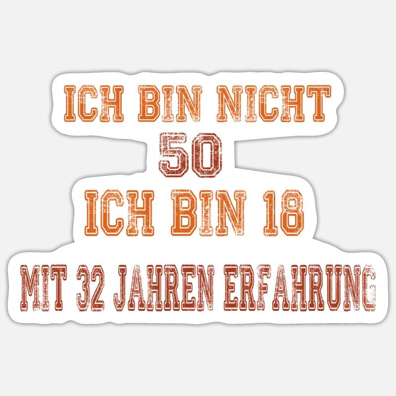 50 geburtstag design Sticker Größe S (10 x 10 cm)