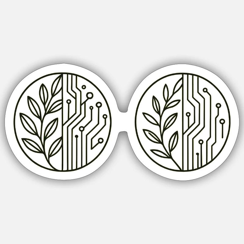 Nature Centered - Sticker size S (10 x 10 cm) - white matte