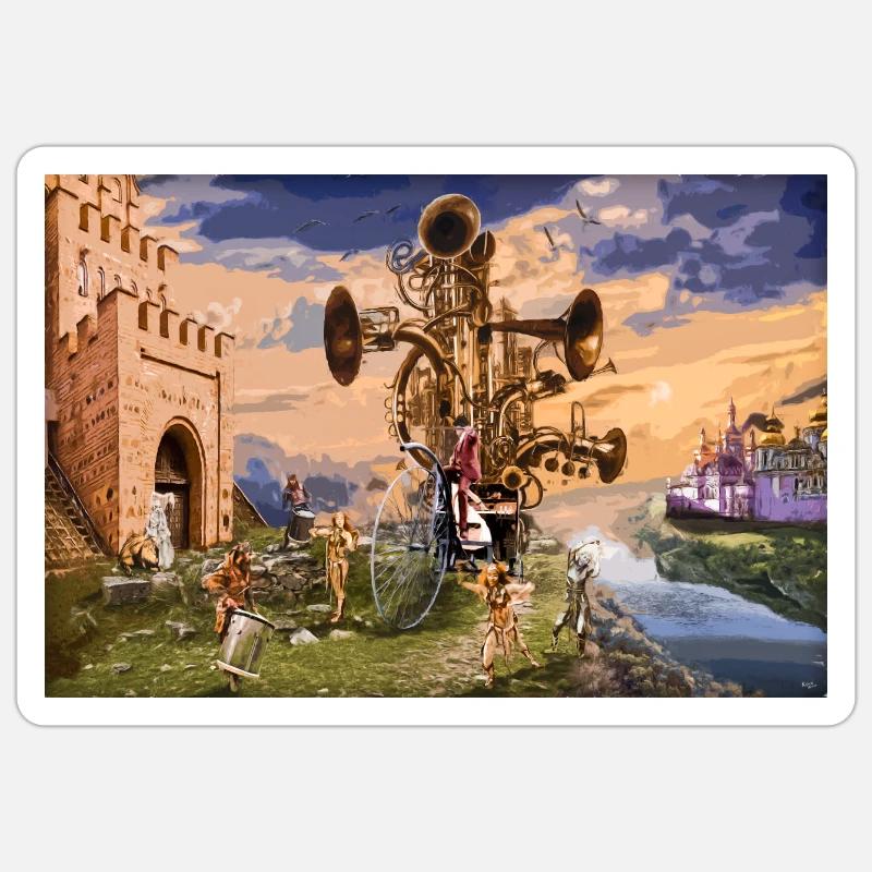 Sunset Sonata - Sticker size S (10 x 10 cm) - white matte