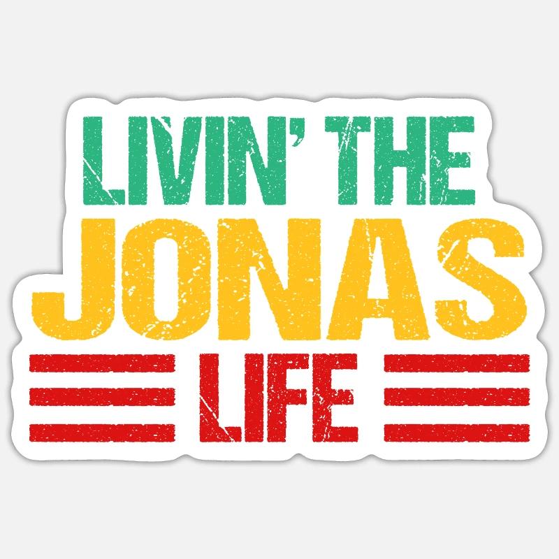 Jonas - Sticker size S (10 x 10 cm) - white matte