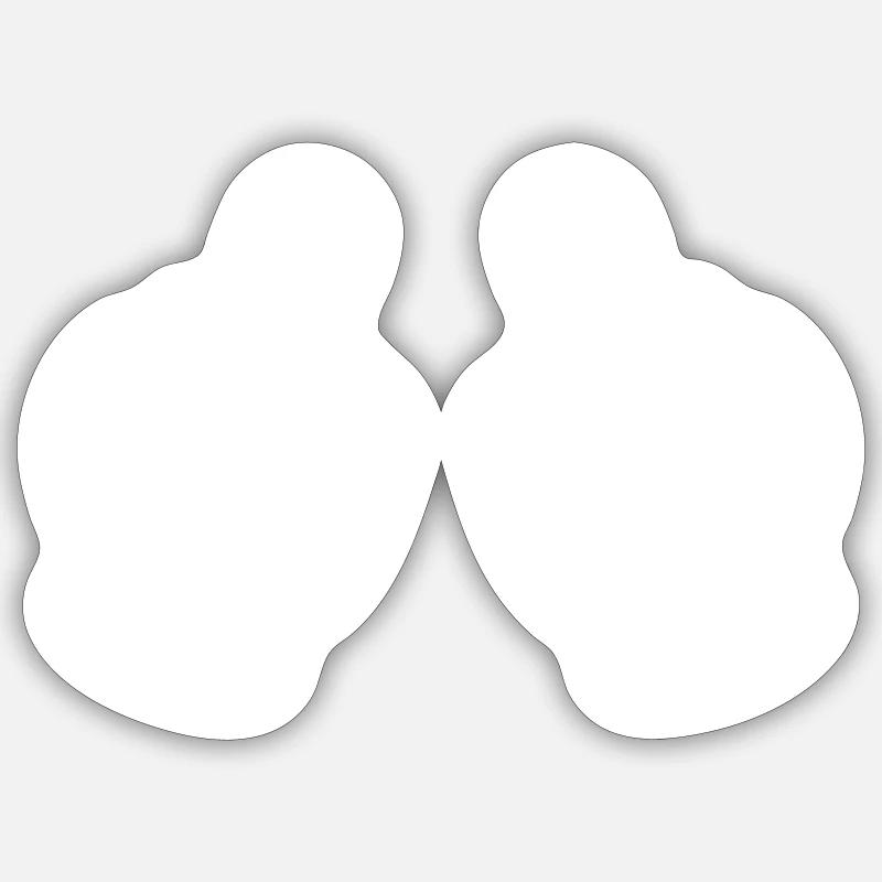 Mittelfinger Hand Frech - Sticker Größe S (10 x 10 cm) - Mattweiß