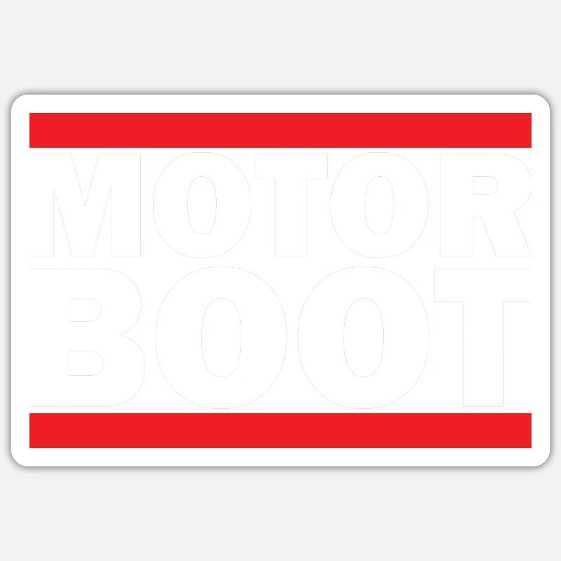 MOTOR BOOT Sticker Größe S (10 x 10 cm)
