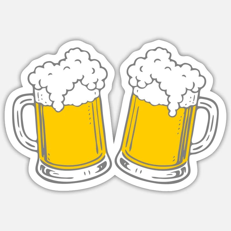 Bier - Sticker size S (10 x 10 cm) - white matte