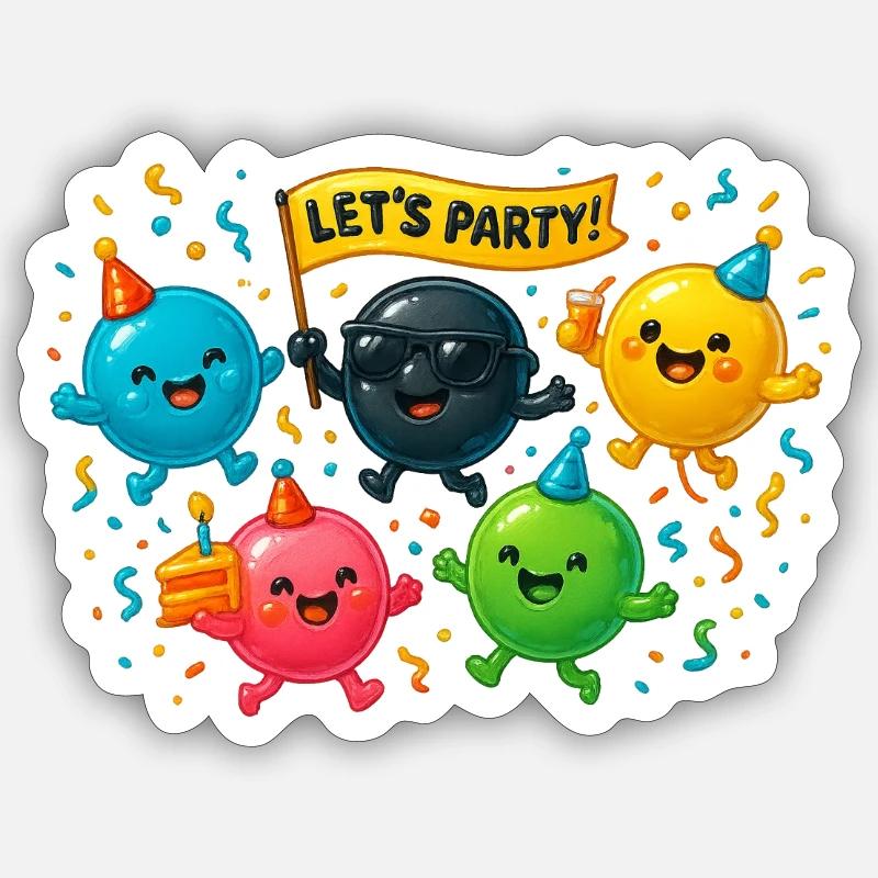 Balloon Squad - Sticker size S (10 x 10 cm) - white matte