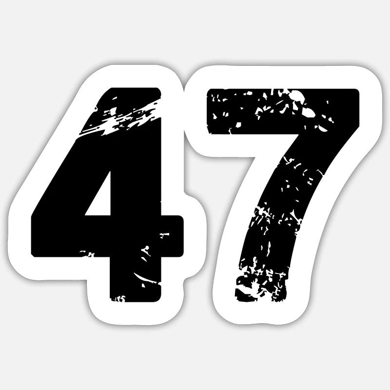 47 - Sticker size S (10 x 10 cm) - white matte