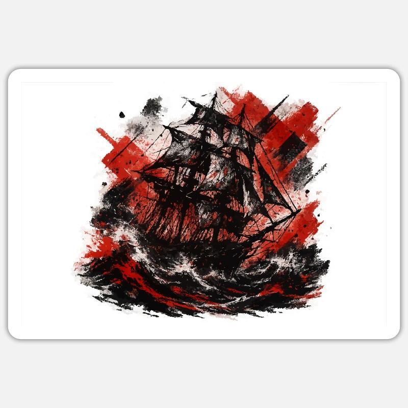 Ship - Sticker Größe S (10 x 10 cm) - Mattweiß