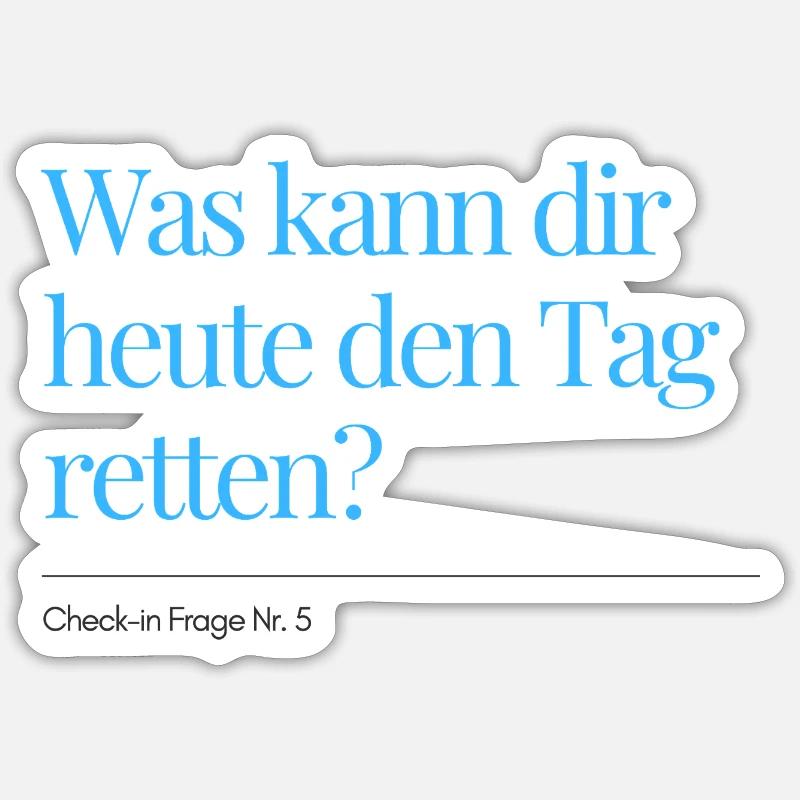 Check-in Question No. 5 Sticker size S (10 x 10 cm)