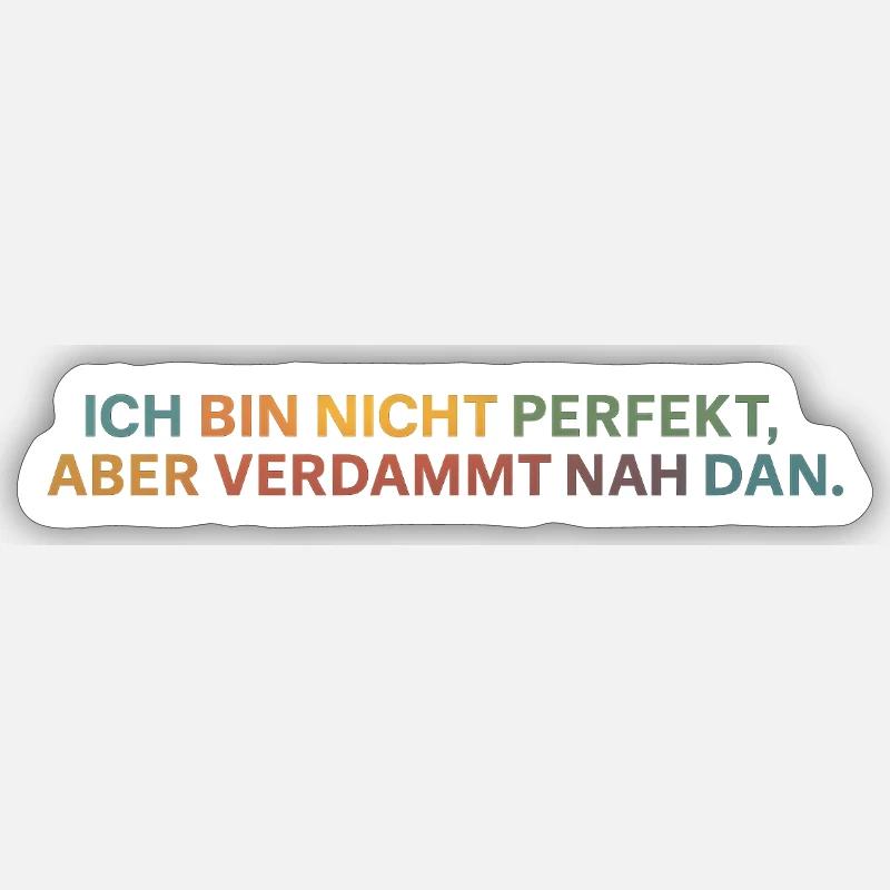 Presque parfait : message honnête - Sticker taille S (10 x 10 cm) - blanc mat