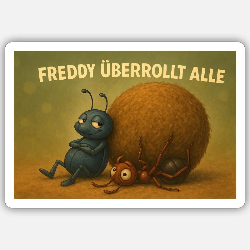 Freddy overwhelms them all Sticker size S (10 x 10 cm)
