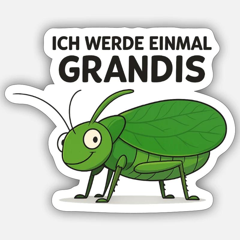 Ich werde einmal Grandis - Sticker Größe S (10 x 10 cm) - Mattweiß