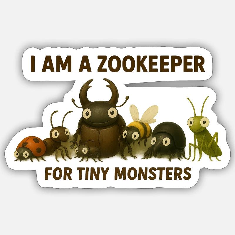 I am a zookeeper – for tiny monsters Sticker Größe S (10 x 10 cm)