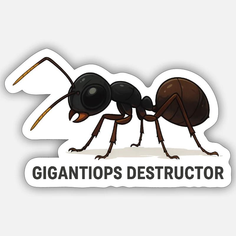 Gigantiops destructor - Sticker size S (10 x 10 cm) - white matte