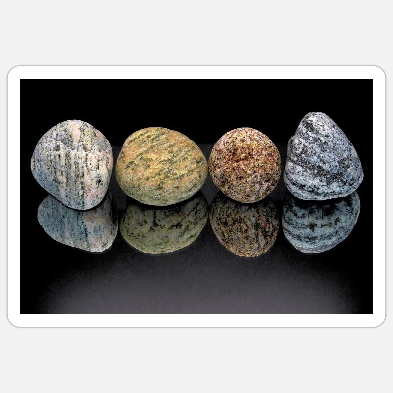 Granit - Sticker Größe S (10 x 10 cm) - Mattweiß